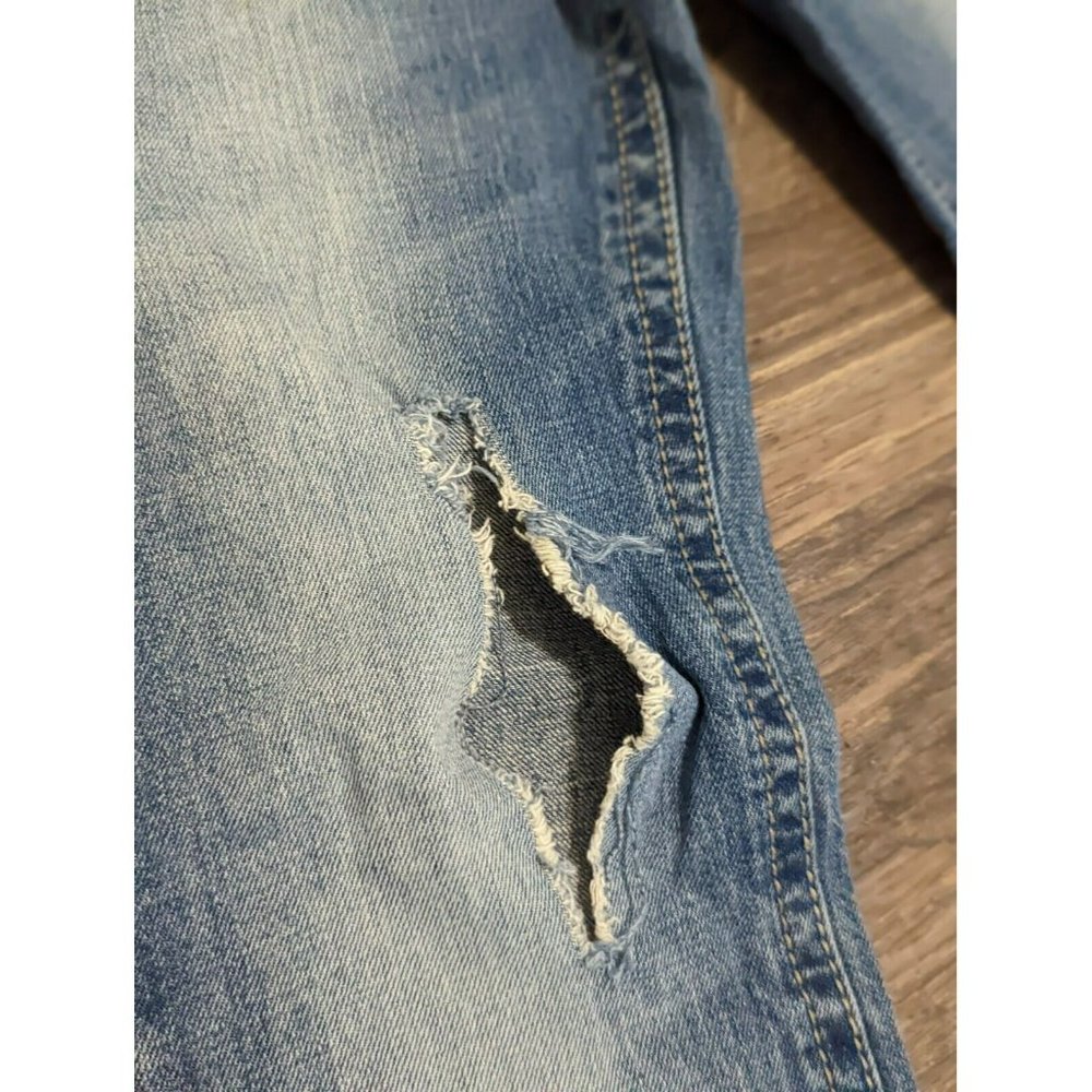 Distressed TK Axel Youth Boys Jeans Boot cut Size 12 Designer Denim Medium Wash - Picture 4 of 11